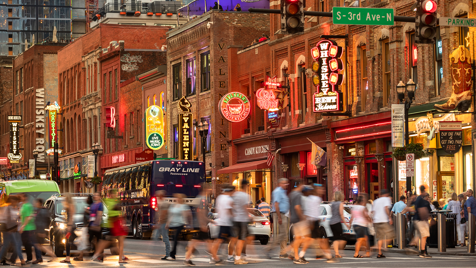 Downtown Nashville nightlife near Prime